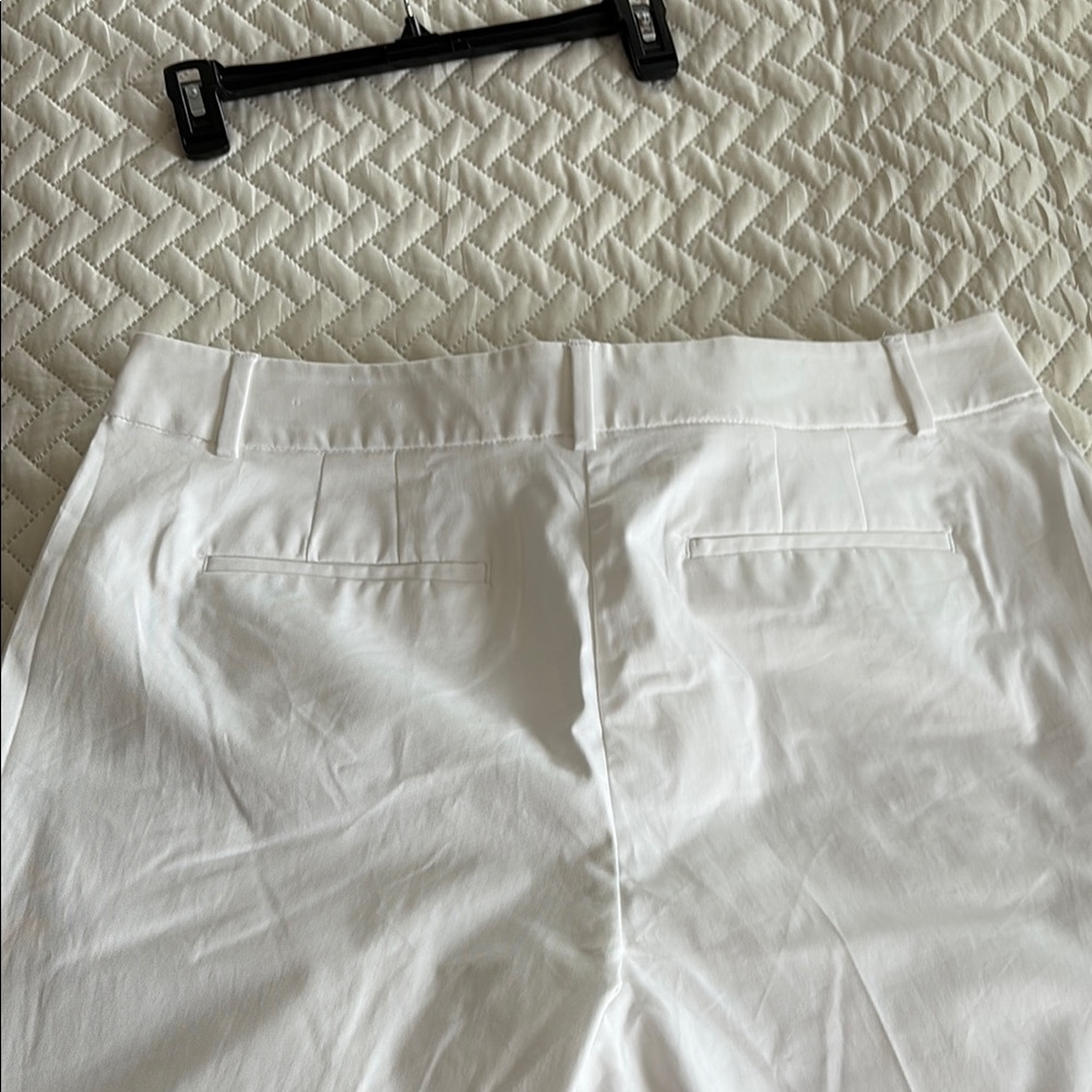 Ann Taylor Factory White Cropped/Cuffed Pants SZ 16 - Picture 7 of 9